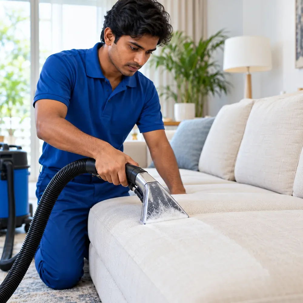 Sofa cleaning illustration